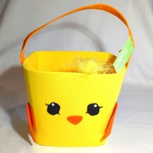 Felt Chick Basket Yellow Easter Spritz Brand NWT
